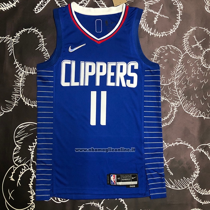 Maglia Los Angeles Clippers John Wall #11 Icon 2020-21 Blu